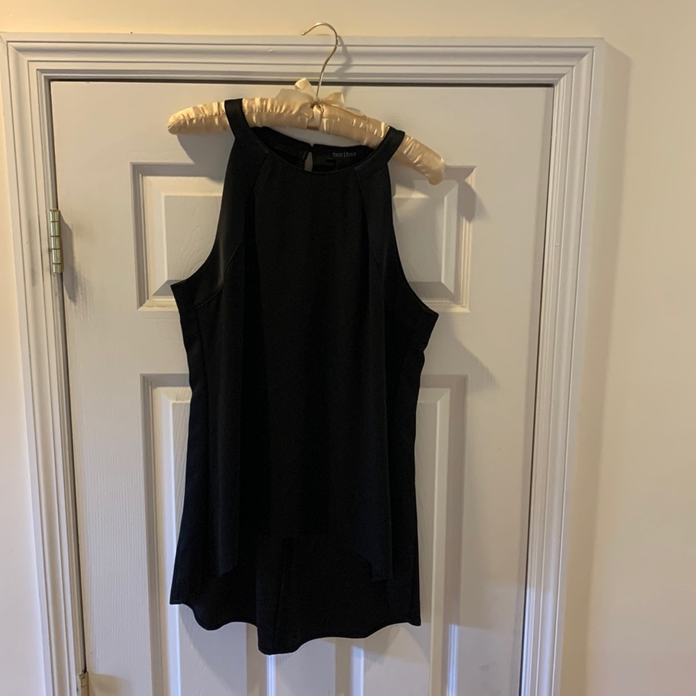 WHBM Black with “satin-type” edging, camisole, large